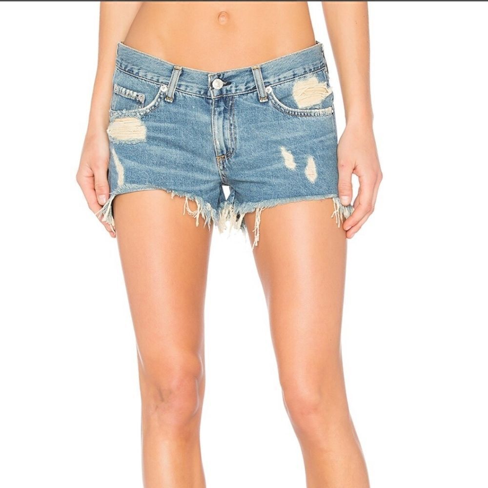 Rag & Bone Cut Off Distressed Winnie Shorts Size 24